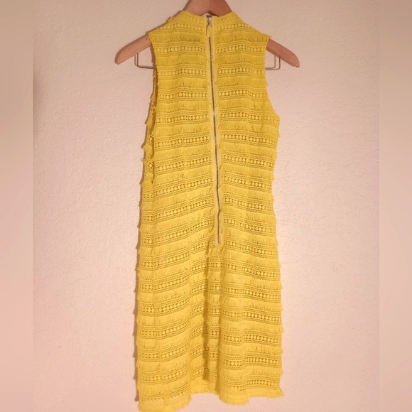 J. Crew yellow fring lace sheath dress - Picture 9 of 10